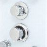 Panel ducha de vidrio 25x44,6x130cm blanco Vida XL
