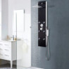 Panel ducha de vidrio negro 25x44,6x130cm Vida XL