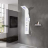 Panel de ducha de aluminio 20x44x130cm blanco Vida XL