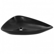 Lavabo de cerámica triangular negro...