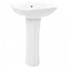 Lavabo de pie de cerámica blanco 580x510x200mm...