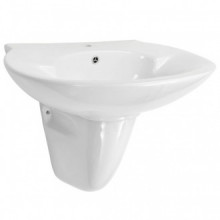 Lavabo de pared de cerámica blanco...