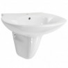 Lavabo de pared de cer&aacute;mica blanco 690x520x210mm Vida XL