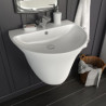 Lavabo de pared de cer&aacute;mica blanco 560x480x420mm Vida XL