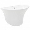 Lavabo de pared de cer&aacute;mica blanco 560x480x420mm Vida XL