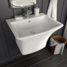 Lavabo de pared de cer&aacute;mica blanco 530x440x370mm Vida XL
