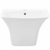 Lavabo de pared de cer&aacute;mica blanco 530x440x370mm Vida XL