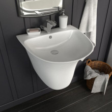 Lavabo de pared de cerámica blanco 470x450x370mm Vida XL