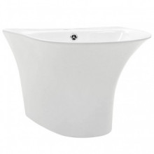 Lavabo de pared de cerámica blanco...