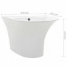 Lavabo de pared de cer&aacute;mica blanco 470x450x370mm Vida XL