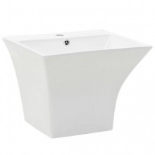 Lavabo de pared de cerámica blanco...