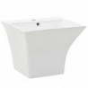 Lavabo de pared de cer&aacute;mica blanco 500x450x410mm Vida XL