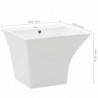 Lavabo de pared de cer&aacute;mica blanco 500x450x410mm Vida XL