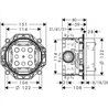 Grifo empotrado de gran caudal cromo Ecostat E Hansgrohe