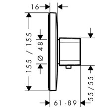 Grifo empotrado de gran caudal cromo Ecostat E Hansgrohe