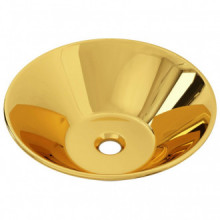 Lavabo 42x14cm cerámica dorado Vida XL