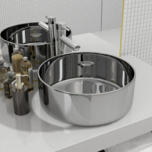 Lavabo 40x15cm cerámica plateado Vida XL