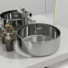 Lavabo 40x15cm cer&aacute;mica plateado Vida XL