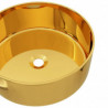 Lavabo 40x15cm cer&aacute;mica dorado Vida XL