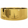 Lavabo con rebosadero 46,5x15,5cm cer&aacute;mica dorado Vida XL