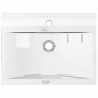 Lavabo con rebosadero 60x46x16cm cer&aacute;mica plateado Vida XL