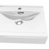 Lavabo con rebosadero 60x46x16cm cer&aacute;mica plateado Vida XL