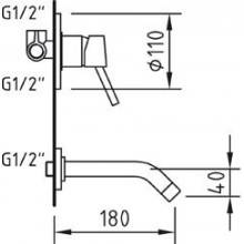 Grifo de lavabo empotrable CAIMAN