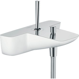 Grifo monomando de ba&ntilde;era blanco PuraVida Hansgrohe
