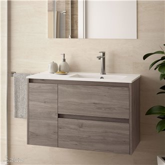 Mueble de ba&ntilde;o 855 Izquierda Roble Eternity NOJA SALGAR 