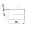 Mueble de ba&ntilde;o 855 Izquierda Roble Caledonia NOJA SALGAR 
