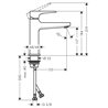 Grifo monomando cuadrado Metropol 110 Select Hansgrohe