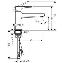 Grifo monomando vaciador Push-Open Metropol 100...