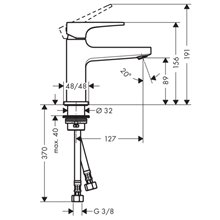 Grifo mezclador con vaciador Push-Open Metropol...