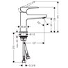 Grifo mezclador con vaciador Push-Open Metropol 100 Select Hansgrohe