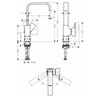 Grifo monomando 230 con vaciador Push-Open Metropol Hansgrohe