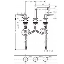 Grifo de repisa manecilla Loop 110 Metropol Hansgrohe