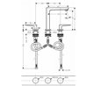 Grifo de repisa manecilla plana 160 Metropol Hansgrohe