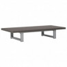 Conjunto de muebles de ba&ntilde;o de tres piezas cer&aacute;mica gris Vida XL
