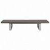 Conjunto de muebles de ba&ntilde;o de tres piezas cer&aacute;mica gris Vida XL