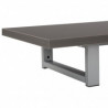 Conjunto de muebles de ba&ntilde;o de tres piezas cer&aacute;mica gris Vida XL