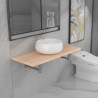 Conjunto de muebles de ba&ntilde;o 2 piezas cer&aacute;mica roble Vida XL