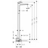Grifo mezclador de pie con manecilla plana Metropol Hansgrohe