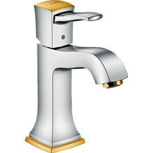 Grifo de lavabo 110 cromo y oro Metropol Classic Hansgrohe