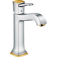 Grifo de lavabo 160 cromo y oro Metropol Classic Hansgrohe