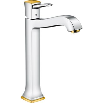 Grifo de lavabo 260 cromo y oro Metropol Classic Hansgrohe