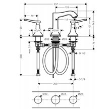 Grifo de repisa 110 manecilla plana cromo Metropol Classic Hansgrohe