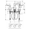 Grifo de repisa 110 manecilla plana cromo Metropol Classic Hansgrohe