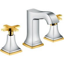 Grifo de repisa 110 manecilla estrella cromo y oro Metropol Classic Hansgrohe