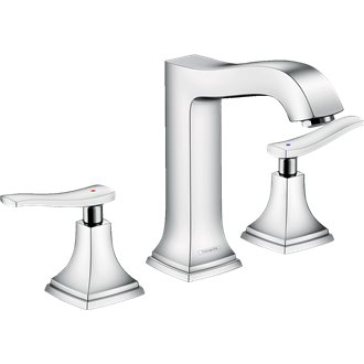 Grifo de repisa 160 manecilla plana cromo Metropol Classic Hansgrohe