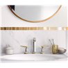 Grifo de repisa 160 manecilla plana cromo y oro Metropol Classic Hansgrohe